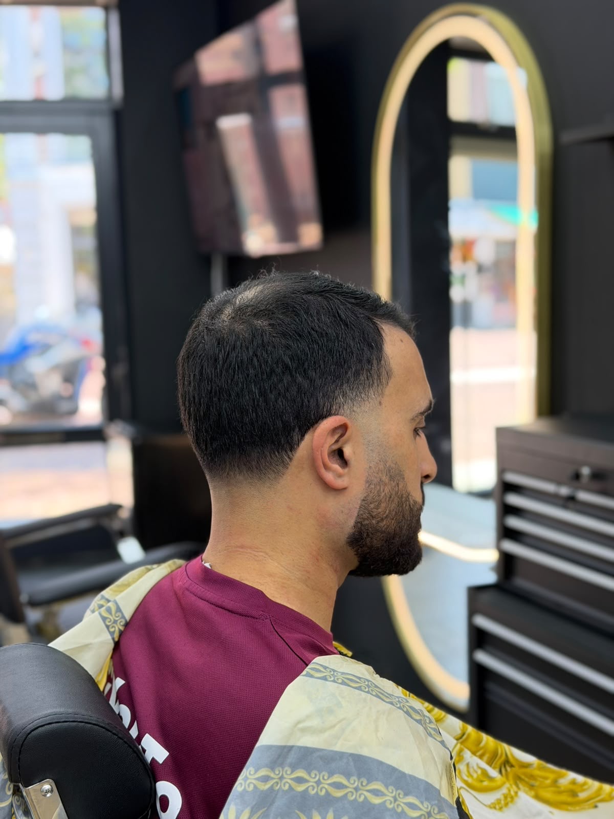 Fade met baard afwerking